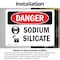 Signmission Sodium Silicate Danger Sign, Vinyl Decal, 10in W x 7in L, 2PK OS-2PACK-DS-D-710-L-1936 - alternate 6